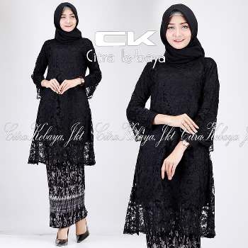 Tunik Brokat Hitam Citra