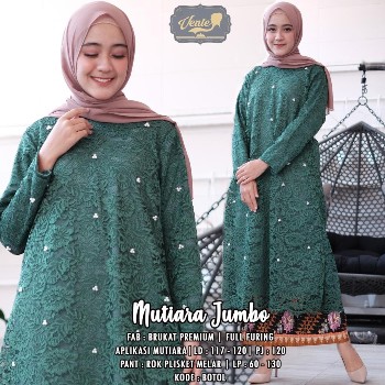 Tunik Brokat Jumbo Mutiara