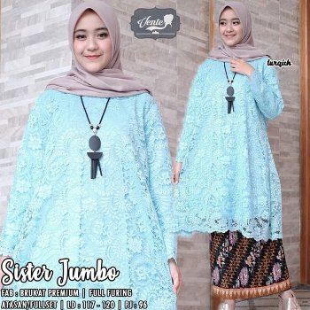 Tunik Brokat Jumbo Sister