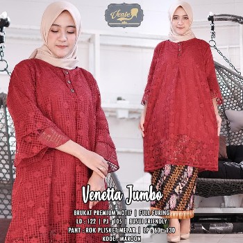 Tunik Brokat Jumbo Vanetta
