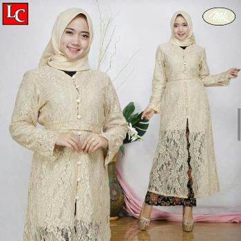 Tunik Brokat Modern Kancing