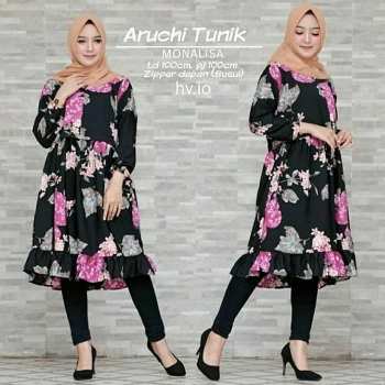 Tunik Monalisa Hitam Aruchi