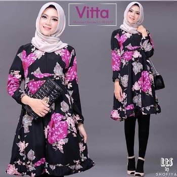 Tunik Monalisa Hitam Vitta