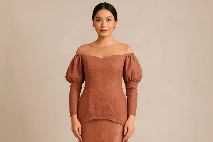 Kebaya Modern Terakota - Unik dan Stylish Banget