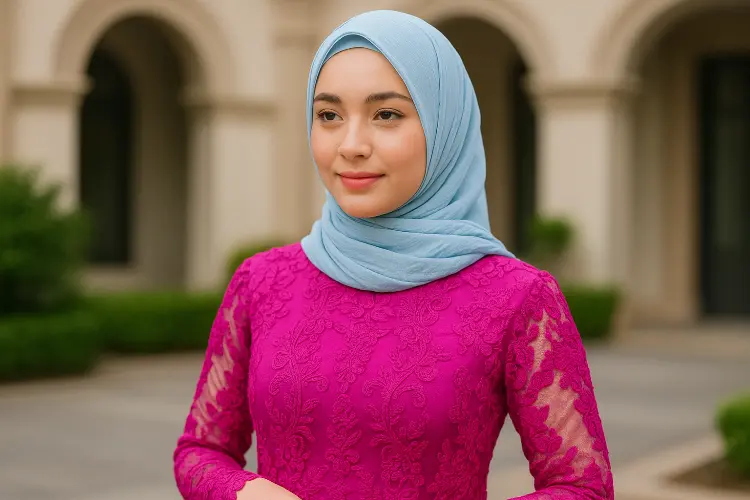 Jilbab Biru Muda