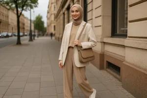 Inspirasi OOTD Hijab untuk Perempuan Bertubuh Kurus ala Selebgram