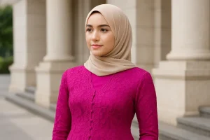 Warna Jilbab yang Cocok Dipadukan dengan Kebaya Fuschia